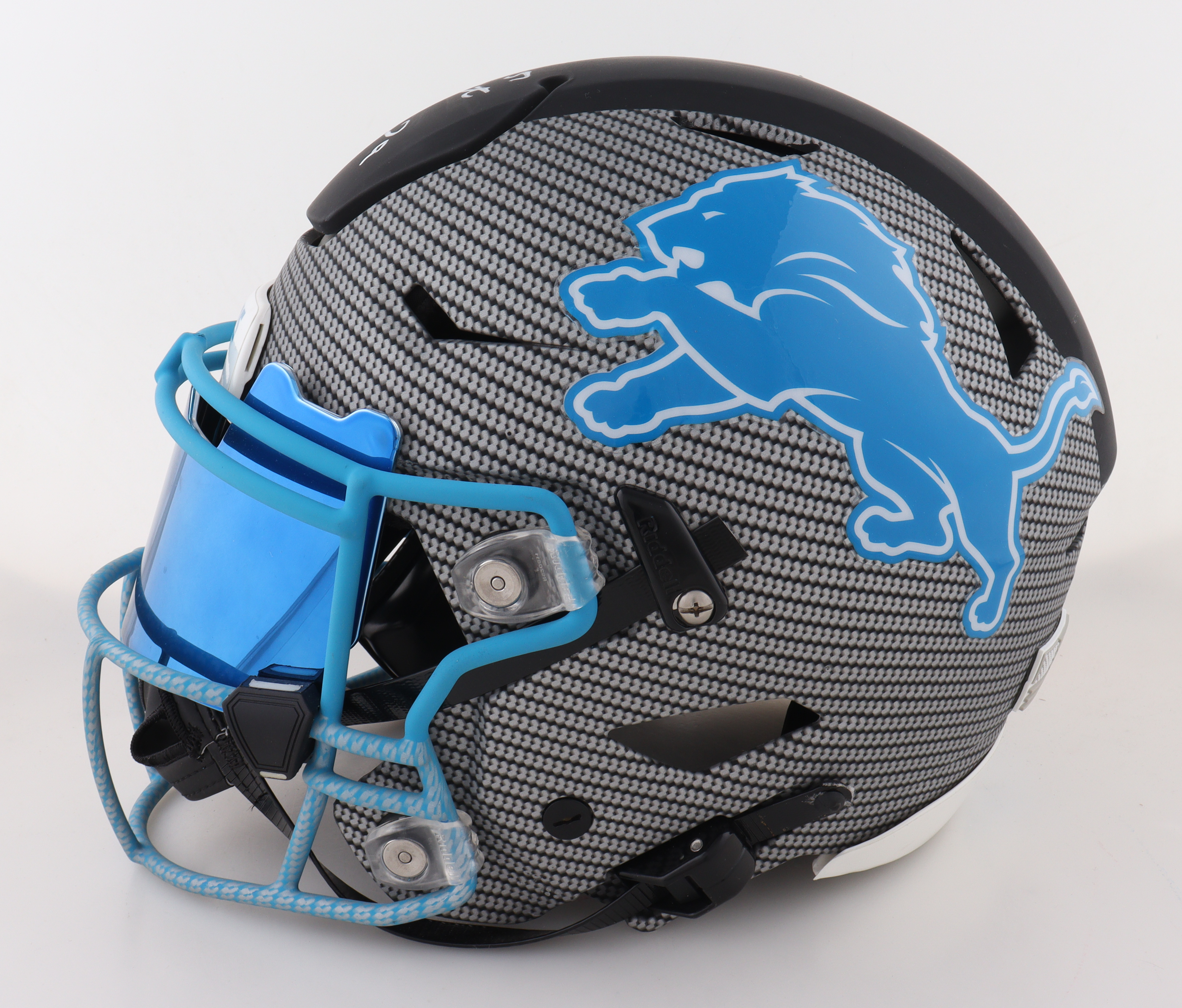 Jameson Williams & Sam LaPorta Signed Lions Full-Size Authentic On-Field Hydro-Dipped Speedflex Helmet with Visor (Beckett) at PristineAuction.com Jameson Williams & Sam LaPorta Signed Lions Full-Size Authentic On-Field Hydro-Dipped Speedflex Helmet with Visor (Beckett) at PristineAuction.com