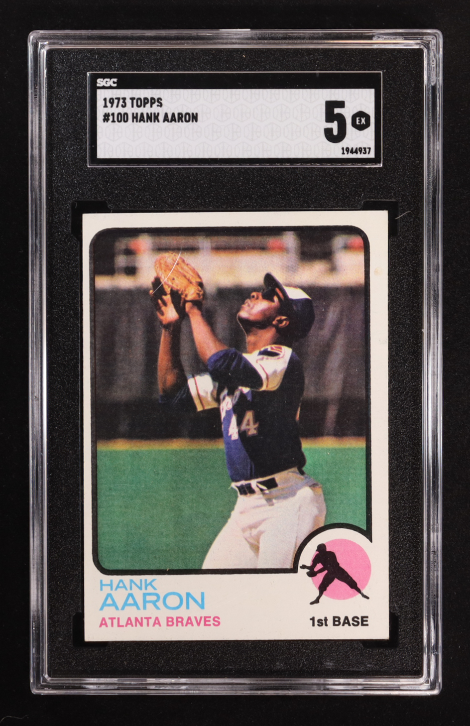 Hank Aaron 1973 Topps #100 (SGC 5) at PristineAuction.com Hank Aaron 1973 Topps #100 (SGC 5) at PristineAuction.com
