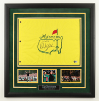 Phil Mickelson Signed Masters Custom Framed Golf Pin Flag Display Inscribed "04'06'10" (Beckett) at PristineAuction.com