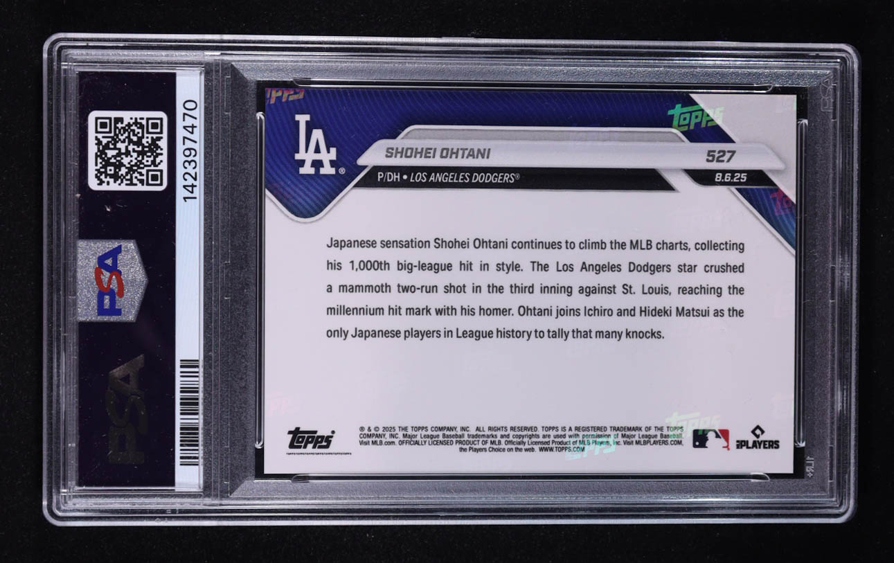 Shohei Ohtani 2025 Topps Now #527 (PSA 10) at PristineAuction.com Shohei Ohtani 2025 Topps Now #527 (PSA 10) at PristineAuction.com