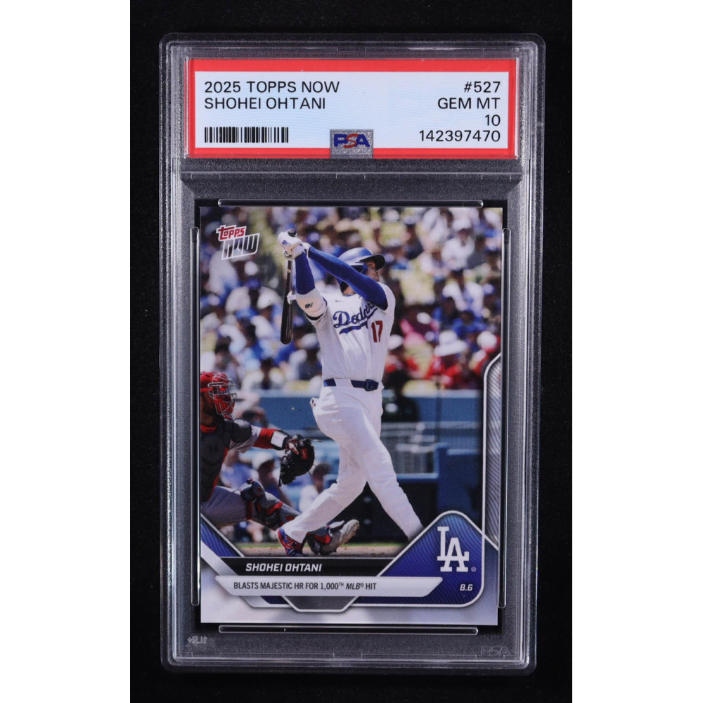 Shohei Ohtani 2025 Topps Now #527 (PSA 10) at PristineAuction.com