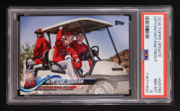 Mike Trout / Shohei Ohtani / Justin Upton 2018 Topps Update Series Next Stop Stardom #US158 RC (PSA 8) at PristineAuction.com