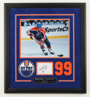 Wayne Gretzki Signed Oilers Custom Framed Cut Display with Photo (PSA) at PristineAuction.com