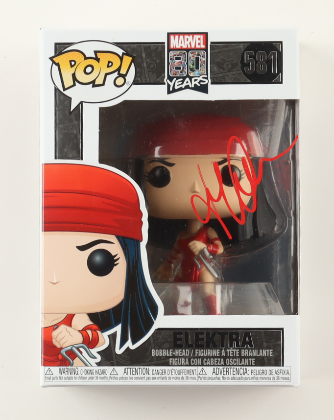 Jennifer Garner Signed "Marvel 80 Years" Elektra #581 Bobble-Head Funko Pop! Vinyl Figure (SWAU) at PristineAuction.com Jennifer Garner Signed "Marvel 80 Years" Elektra #581 Bobble-Head Funko Pop! Vinyl Figure (SWAU) at PristineAuction.com