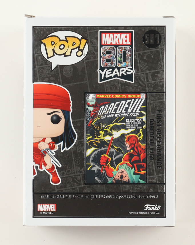 Jennifer Garner Signed "Marvel 80 Years" Elektra #581 Bobble-Head Funko Pop! Vinyl Figure (SWAU) at PristineAuction.com Jennifer Garner Signed "Marvel 80 Years" Elektra #581 Bobble-Head Funko Pop! Vinyl Figure (SWAU) at PristineAuction.com