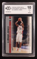 Lebron James 2003 Upper Deck Phenomenal Beginning #3 RC (BCCG 10) at PristineAuction.com