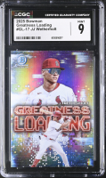 JJ Wetherholt 2025 Bowman Chrome Greatness Loading #GL17 RC (CGC 9) at PristineAuction.com