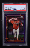 Logan Webb 2025 Topps Chrome Logofractor Purple Refractors #296 #058/250 (PSA 10) at PristineAuction.com
