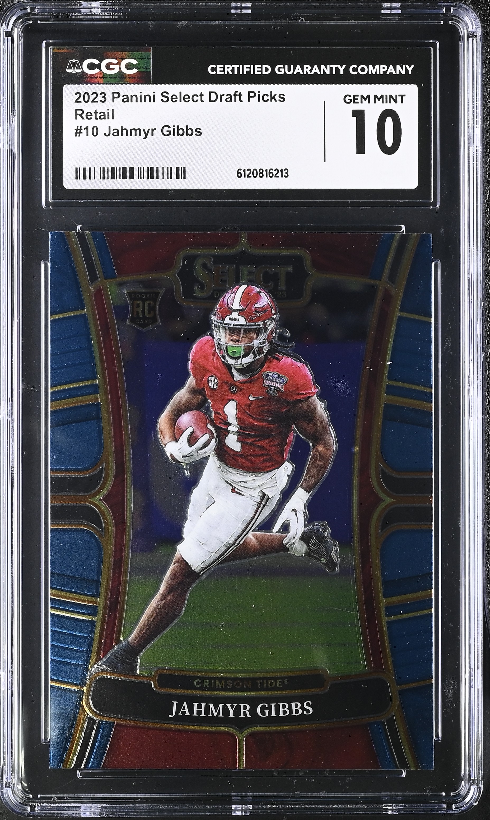 Jahmyr Gibbs 2023 Select Draft Picks Retail Blue #10 RC (CGC 10) at PristineAuction.com Jahmyr Gibbs 2023 Select Draft Picks Retail Blue #10 RC (CGC 10) at PristineAuction.com