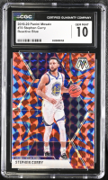 Stephen Curry 2019-20 Panini Mosaic Mosaic Blue Reactive #70 (CGC 10) at PristineAuction.com