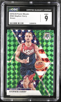 Stephen Curry 2019-20 Panini Mosaic Mosaic Green #260 (CGC 9) at PristineAuction.com