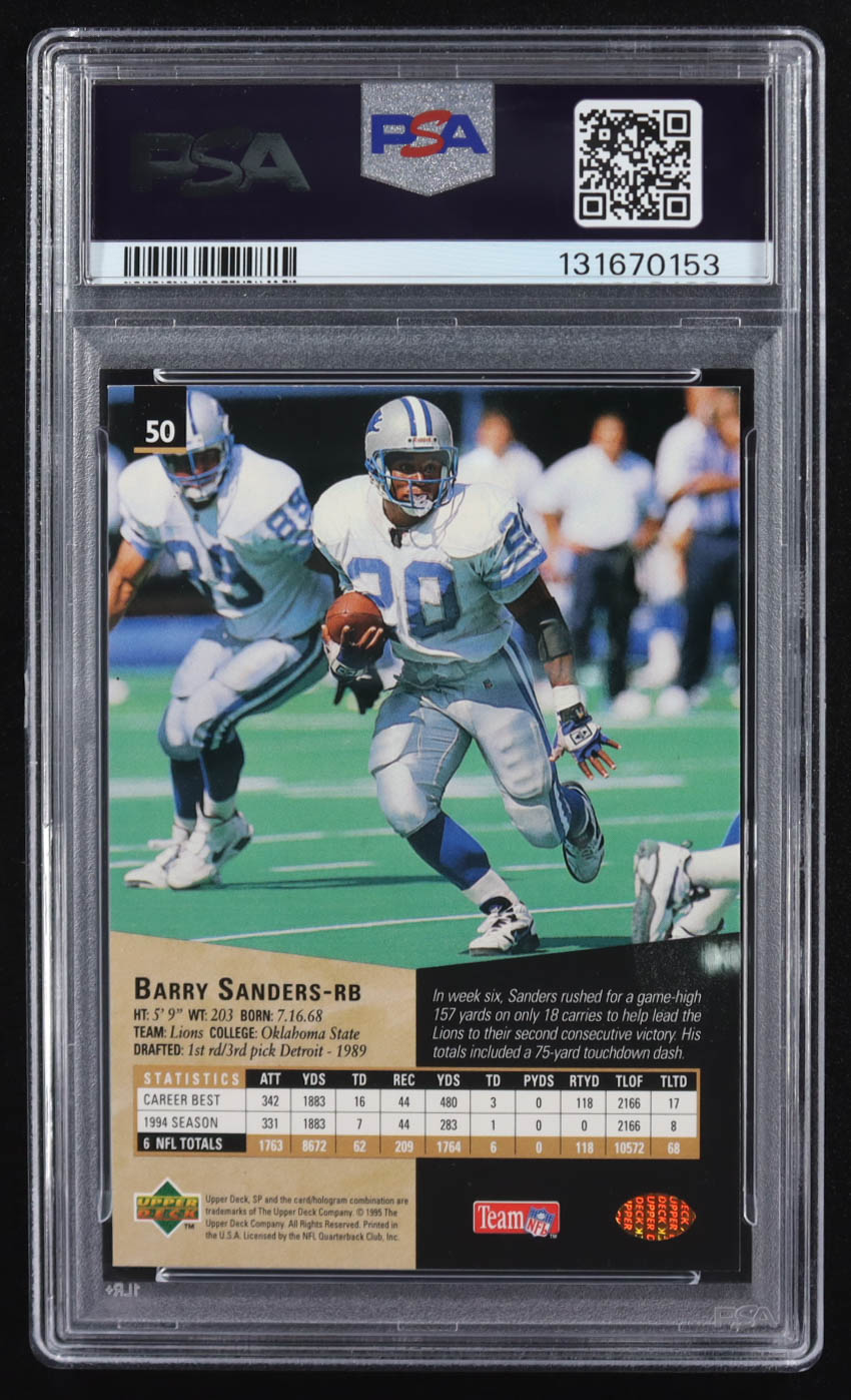 Barry Sanders 1995 SP #50 (PSA 8) at PristineAuction.com Barry Sanders 1995 SP #50 (PSA 8) at PristineAuction.com