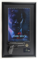 "John Wick: Chapter 2" Custom Framed Photo Display with Prop Pistol & Hotel Key at PristineAuction.com