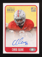 Chris Olave 2021 Onyx Vintage College Autographs Blue #CACO RC at PristineAuction.com