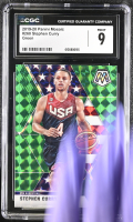 Stephen Curry 2019-20 Panini Mosaic Mosaic Green #260 (CGC 9) at PristineAuction.com