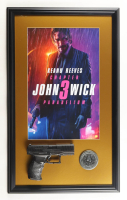 "John Wick: Chapter 3" Custom Framed Photo Display with Prop Pistol & Replica Blood Oath Marker at PristineAuction.com