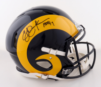Eric Dickerson Signed Rams Full-Size Authentic Speed Helmet Inscribed "HOF 99" (Beckett) at PristineAuction.com