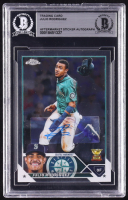 Julio Rodriguez Signed Sticker On 2023 Topps Chrome #200 (BGS) at PristineAuction.com