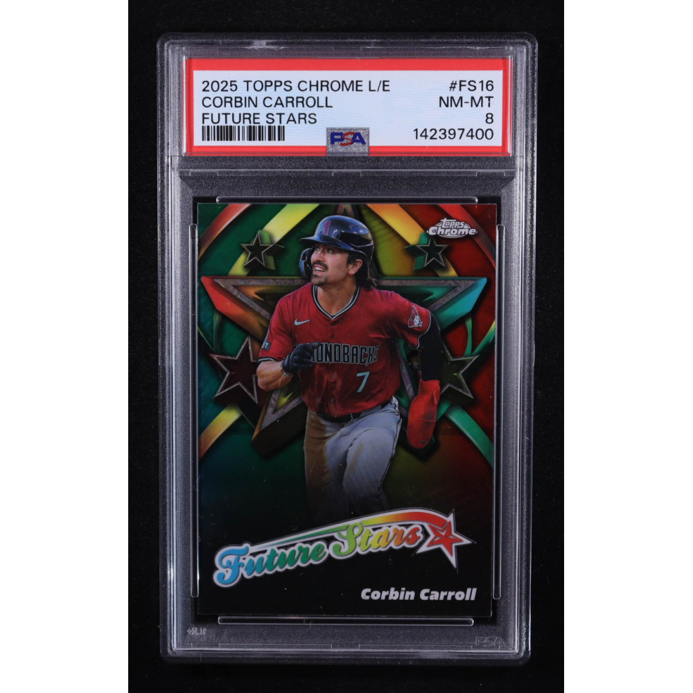 Corbin Carroll 2025 Topps Chrome Logofractor Future Stars #FS16 (PSA 8) at PristineAuction.com