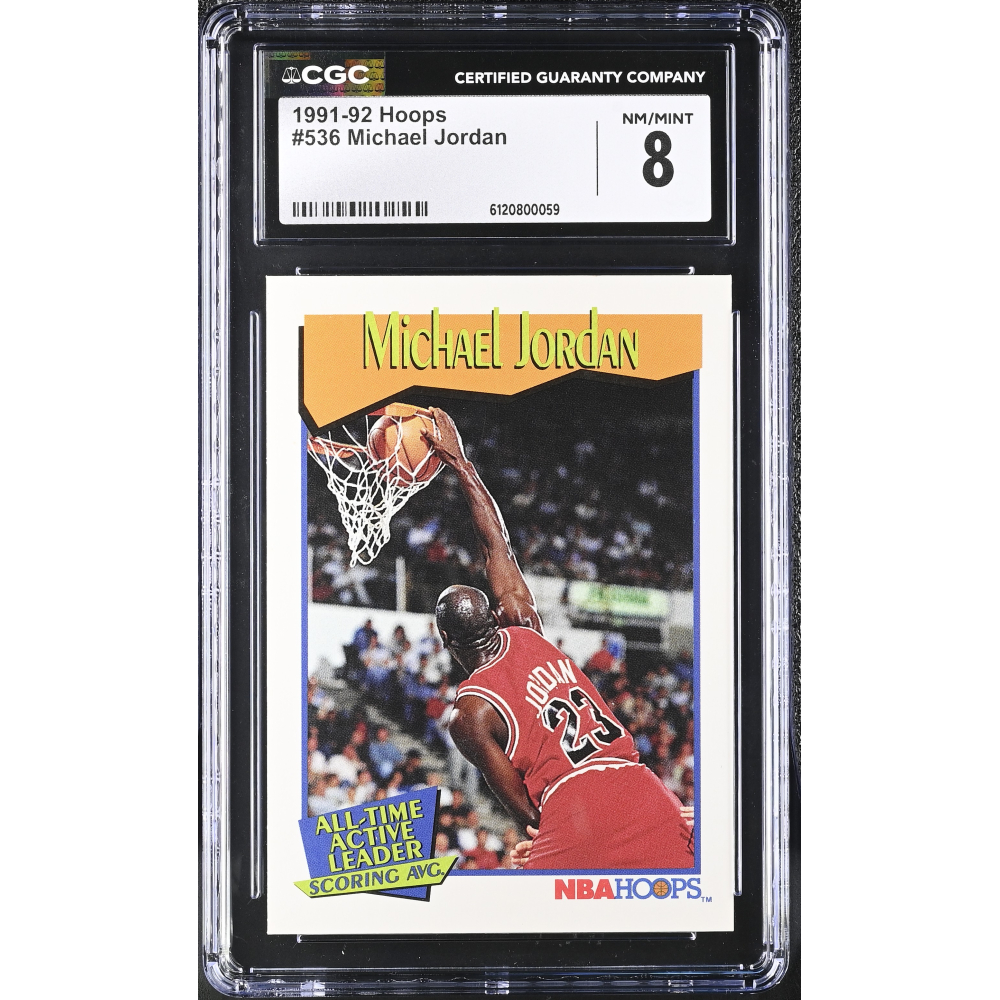 Michael Jordan 1991-92 Hoops AL #536 (CGC 8) at PristineAuction.com