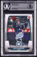 Julio Rodriguez Signed Sticker On 2023 Topps #96 (BGS) at PristineAuction.com