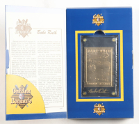 Babe Ruth LE Full Boxed Set Golden Legends of Baseball 22Kt Gold Card at PristineAuction.com