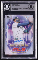 Julio Rodriguez Signed Sticker On 2023 Topps Stars of MLB #SMLB16 (BGS) at PristineAuction.com
