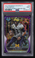 JJ McCarthy 2022 Bowman Chrome University Purple Mini-Diamond Refractors #48 RC #119/399 (PSA 9) at PristineAuction.com