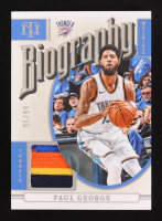 Paul George 2024-25 Panini National Treasures Biography Materials #24 #95/99 at PristineAuction.com