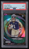 Rome Odunze 2024 Panini Prizm Portals Prizms Green #9 RC (PSA 9) at PristineAuction.com