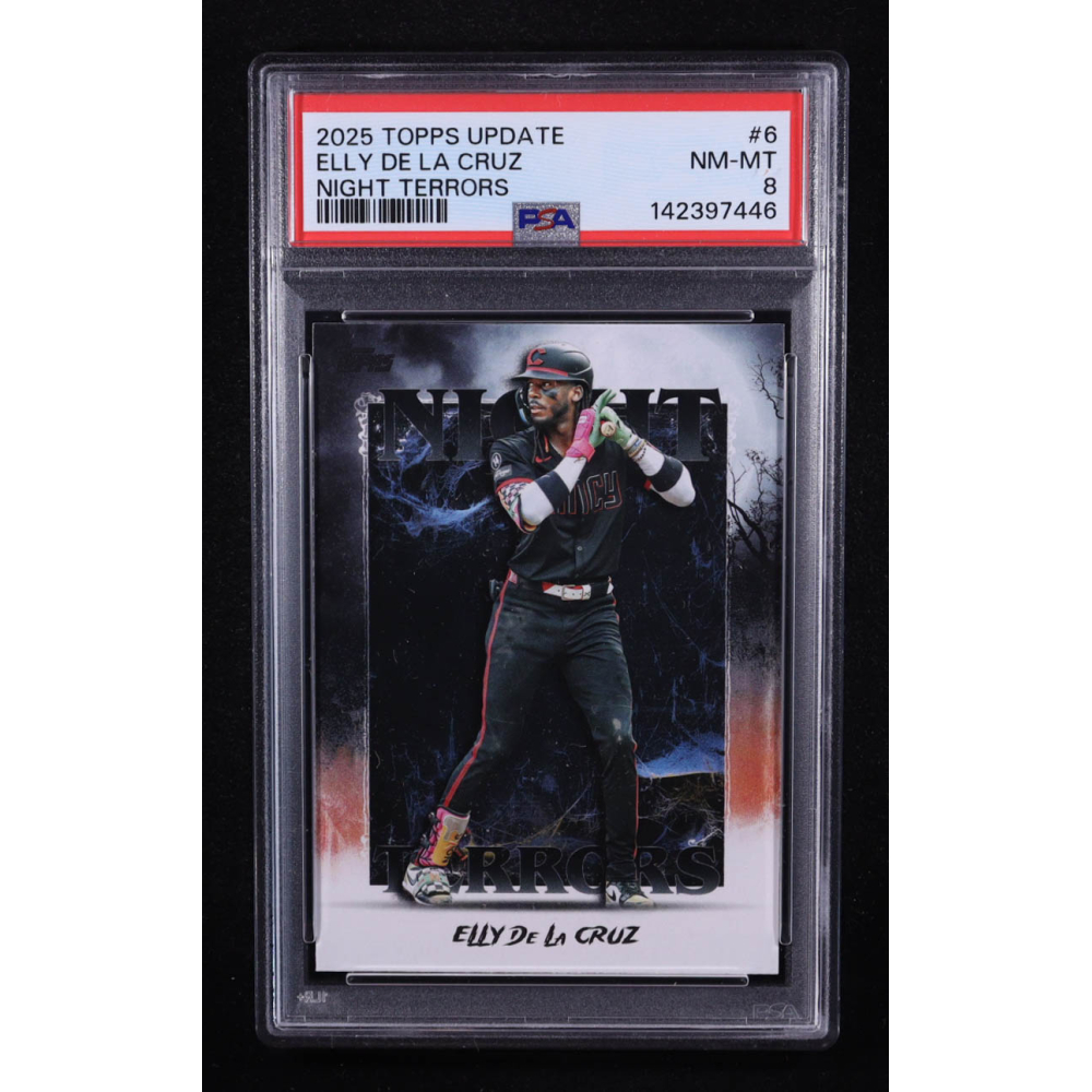 Elly De La Cruz 2025 Topps Update Night Terrors #NT6 (PSA 8) at PristineAuction.com