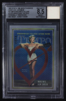 Marilyn Monroe 1993 Sports Time Cover Girl Chromium #8 Greenwich Village After Dark / Loving the Role with Personally Owned-Used Bed Sheet Patch (BGS 8.5) at PristineAuction.com