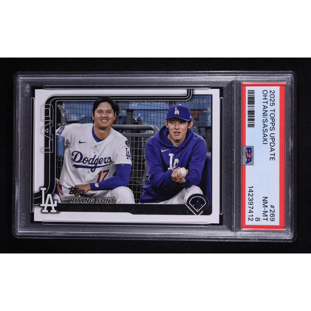 Shohei Ohtani / Roki Sasaki 2025 Topps Update #US269 (PSA 8) at PristineAuction.com