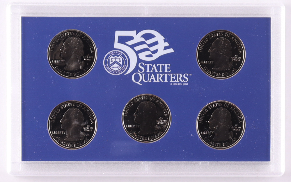 2001 United States Mint State Quarter Proof Set with (5) Coins at PristineAuction.com 2001 United States Mint State Quarter Proof Set with (5) Coins at PristineAuction.com