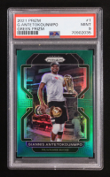 Giannis Antetokounmpo 2021-22 Panini Prizm Prizms Green #1 (PSA 9) at PristineAuction.com