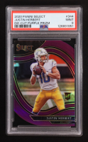 Justin Herbert 2020 Select Prizm Purple Die Cut #344 RC (PSA 9) at PristineAuction.com
