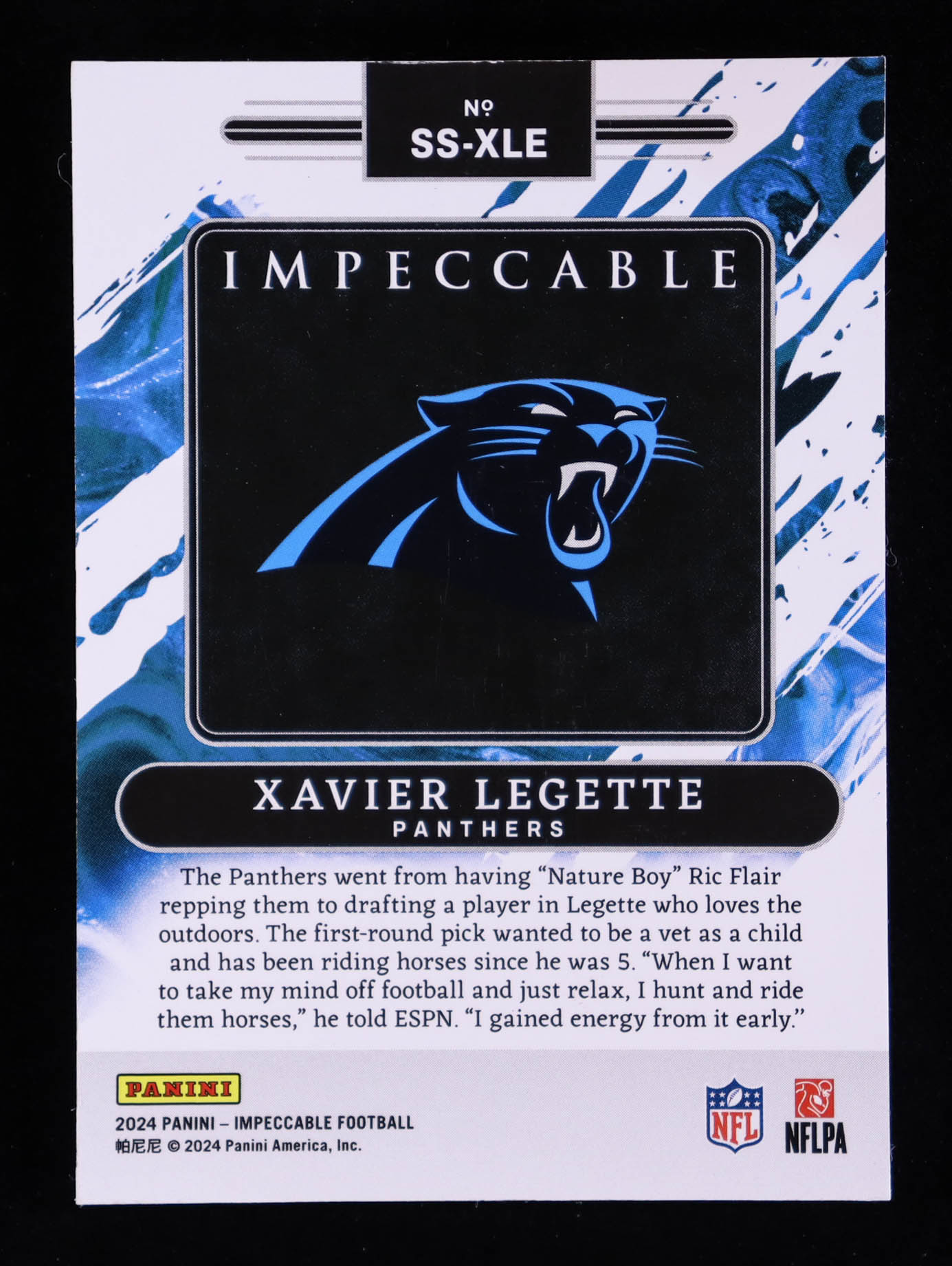 Xavier Legette 2024 Panini Impeccable Silver NFL Shield #16 #02/25 RC at PristineAuction.com Xavier Legette 2024 Panini Impeccable Silver NFL Shield #16 #02/25 RC at PristineAuction.com