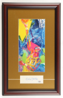 Kareem Abdul-Jabbar Signed Lakers Custom Framed Cut Display with LeRoy Neiman Art Print (PSA) at PristineAuction.com