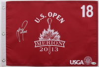 Justin Rose Signed 2013 U.S. Open Merion Golf Pin Flag (JSA) at PristineAuction.com