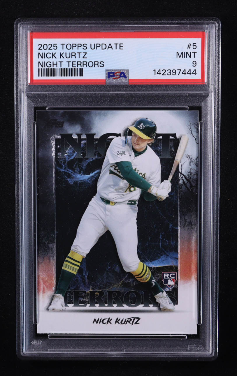 Nick Kurtz 2025 Topps Update Night Terrors #NT5 RC (PSA 9) at PristineAuction.com Nick Kurtz 2025 Topps Update Night Terrors #NT5 RC (PSA 9) at PristineAuction.com
