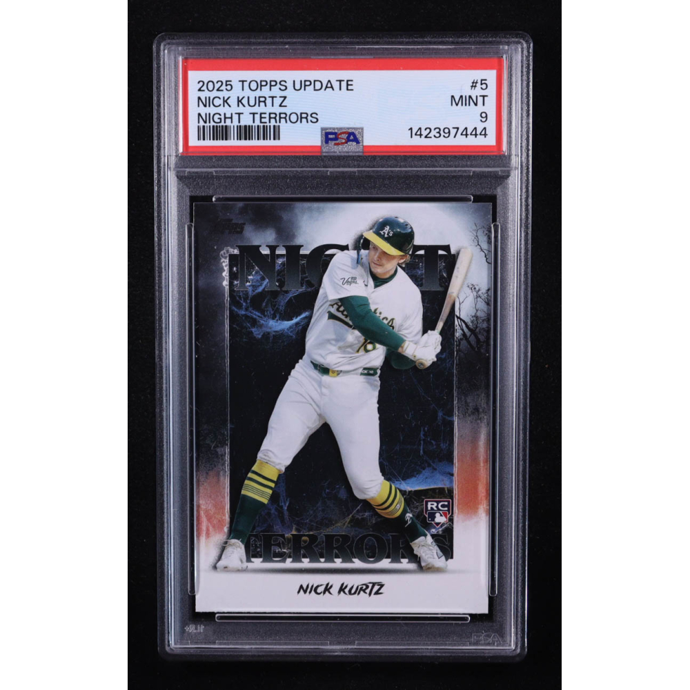 Nick Kurtz 2025 Topps Update Night Terrors #NT5 RC (PSA 9) at PristineAuction.com