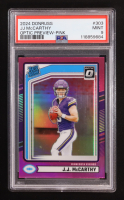 JJ McCarthy 2024 Donruss Optic Rated Rookies Preview Pink #303 RC (PSA 9) at PristineAuction.com