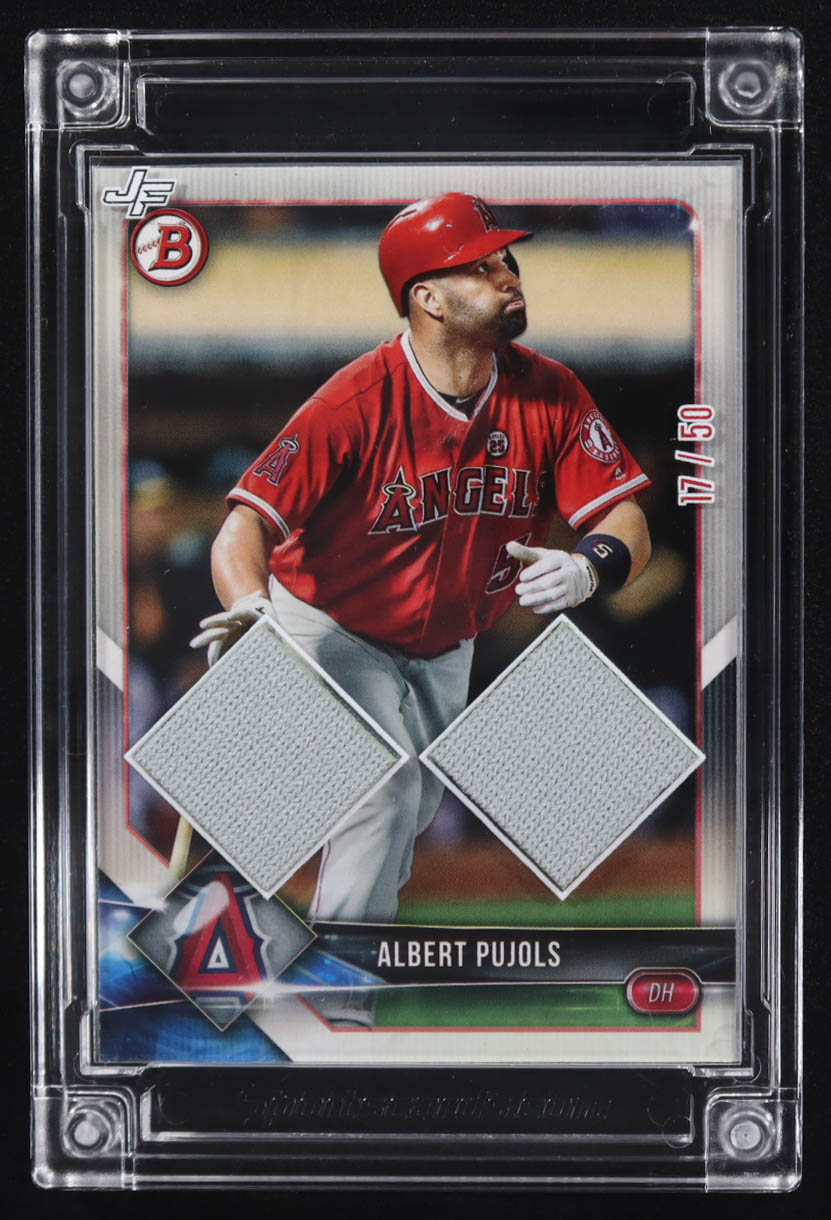Albert Pujols 2024 Jersey Fusion Game Used Swatch Dual #AP07 #17/50 at PristineAuction.com Albert Pujols 2024 Jersey Fusion Game Used Swatch Dual #AP07 #17/50 at PristineAuction.com