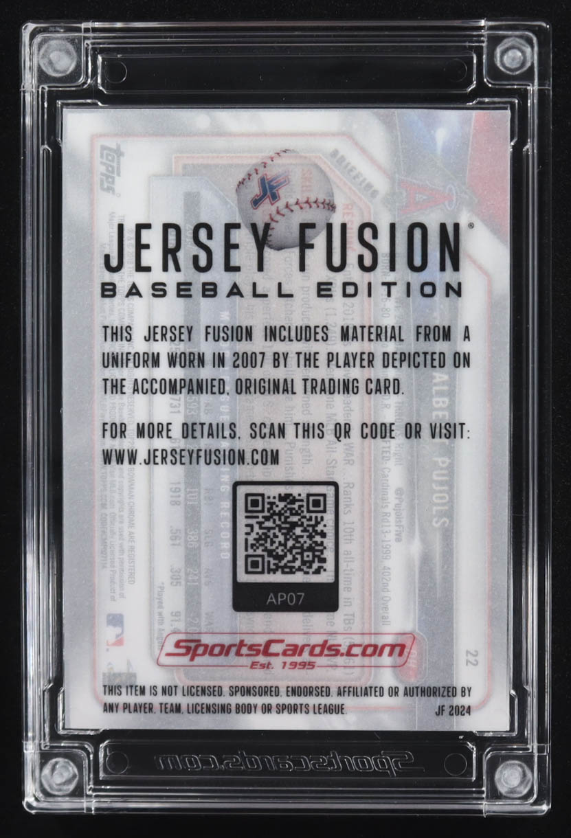 Albert Pujols 2024 Jersey Fusion Game Used Swatch Dual #AP07 #17/50 at PristineAuction.com Albert Pujols 2024 Jersey Fusion Game Used Swatch Dual #AP07 #17/50 at PristineAuction.com