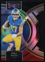 Puka Nacua 2023 Select Prizm Black and Red Die Cut #199 RC at PristineAuction.com