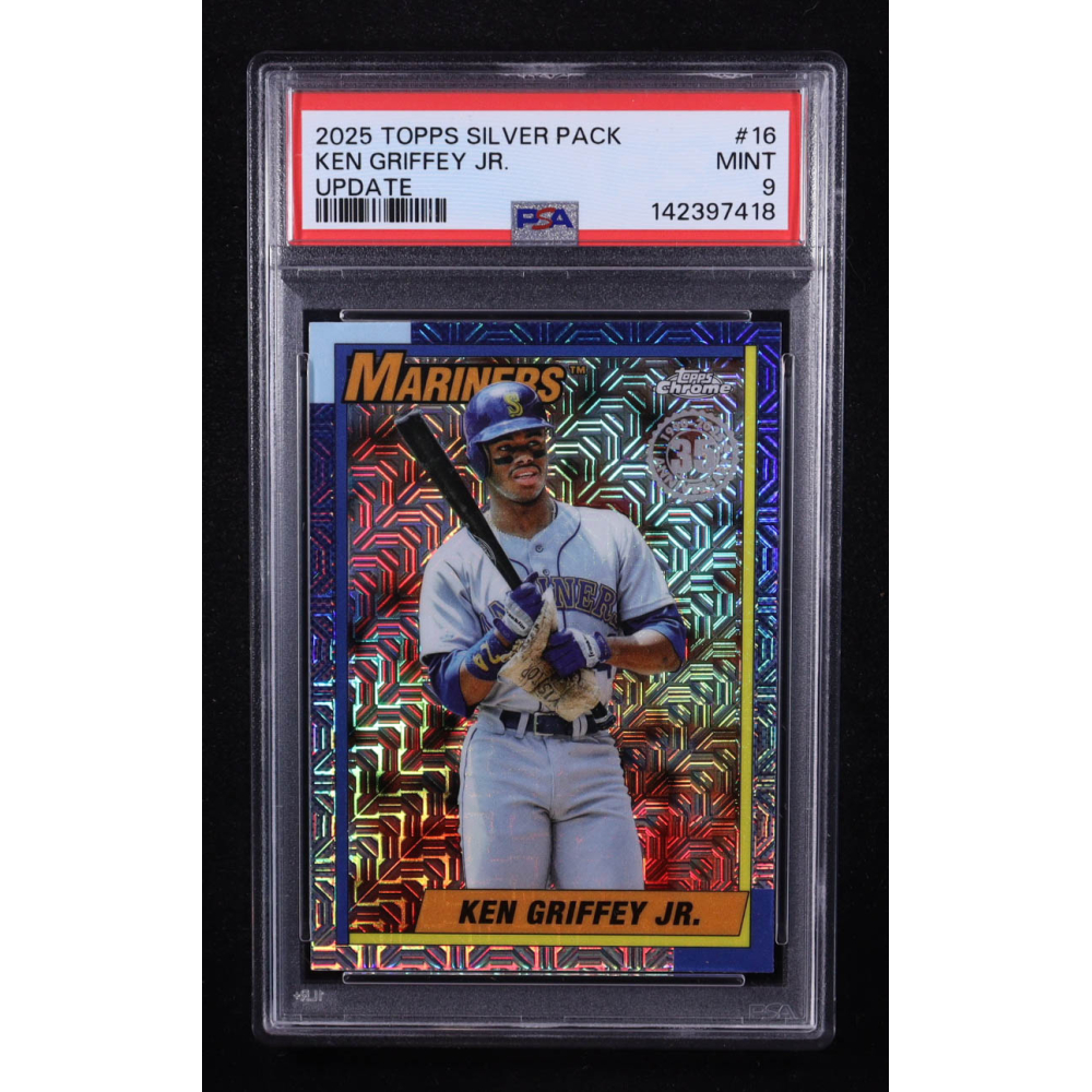 Ken Griffey Jr. 2025 Topps Update '90 Topps Silver Pack Chrome #U90C16 (PSA 9) at PristineAuction.com