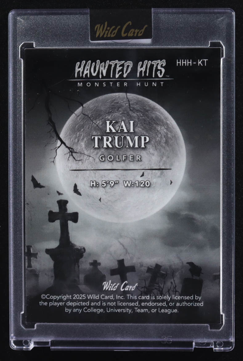 Kai Trump 2025 Wild Card Haunted Hits Monster Hunt Haunted House Green Scope #KT #3/3 at PristineAuction.com Kai Trump 2025 Wild Card Haunted Hits Monster Hunt Haunted House Green Scope #KT #3/3 at PristineAuction.com