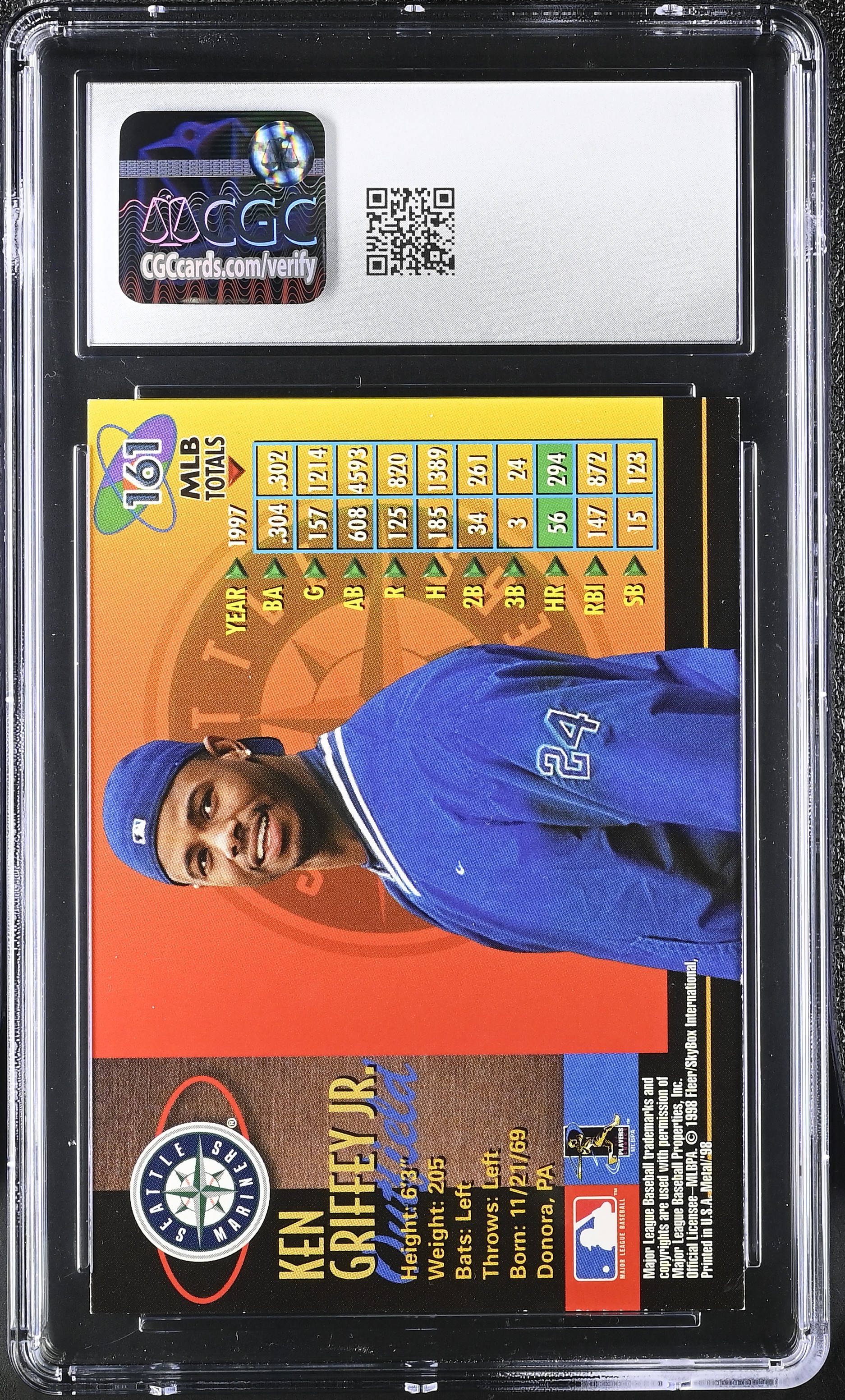 Ken Griffey Jr. 1998 Metal Universe #161 (CGC 8.5) at PristineAuction.com Ken Griffey Jr. 1998 Metal Universe #161 (CGC 8.5) at PristineAuction.com