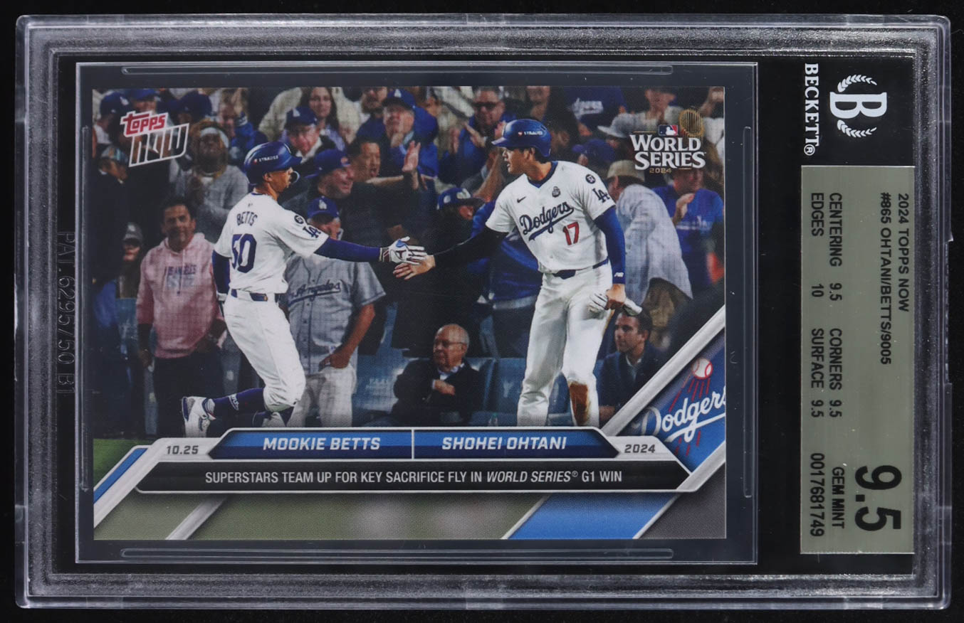 Shohei Ohtani / Mookie Betts 2024 Topps Now #865 (BGS 9.5) at PristineAuction.com Shohei Ohtani / Mookie Betts 2024 Topps Now #865 (BGS 9.5) at PristineAuction.com