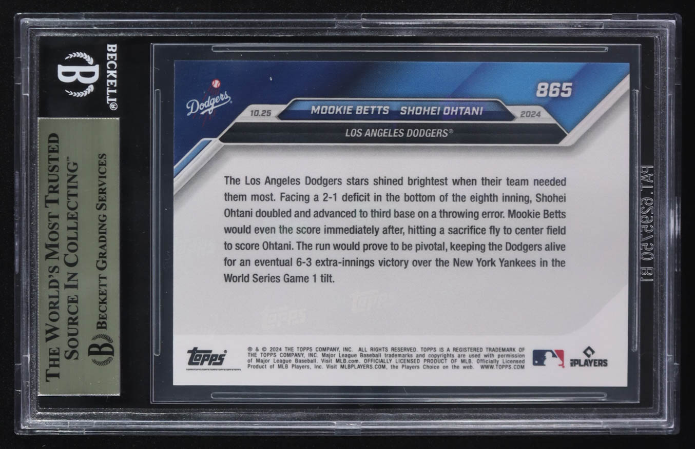 Shohei Ohtani / Mookie Betts 2024 Topps Now #865 (BGS 9.5) at PristineAuction.com Shohei Ohtani / Mookie Betts 2024 Topps Now #865 (BGS 9.5) at PristineAuction.com